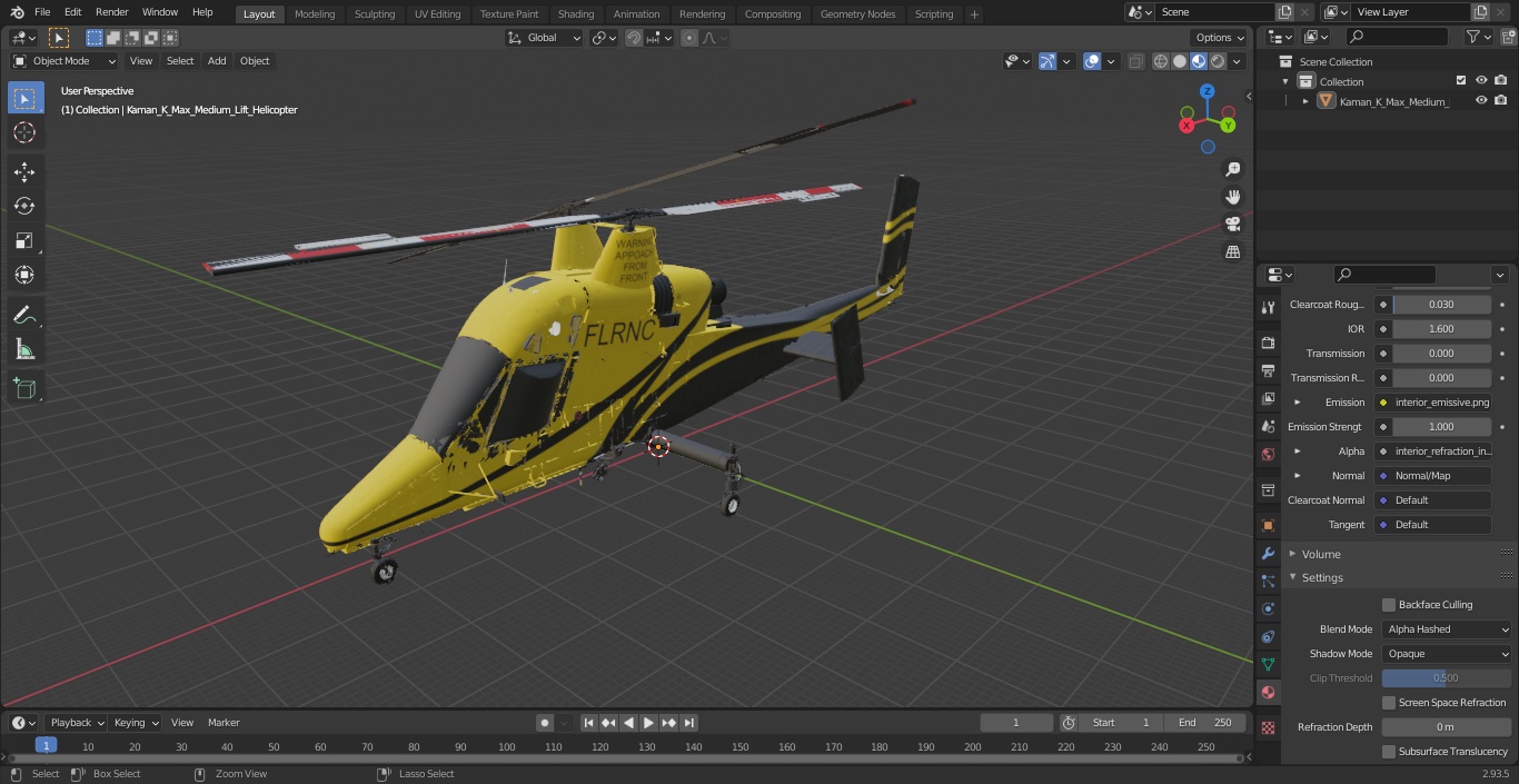 Kaman K Max Medium Lift Helicopter 3D model