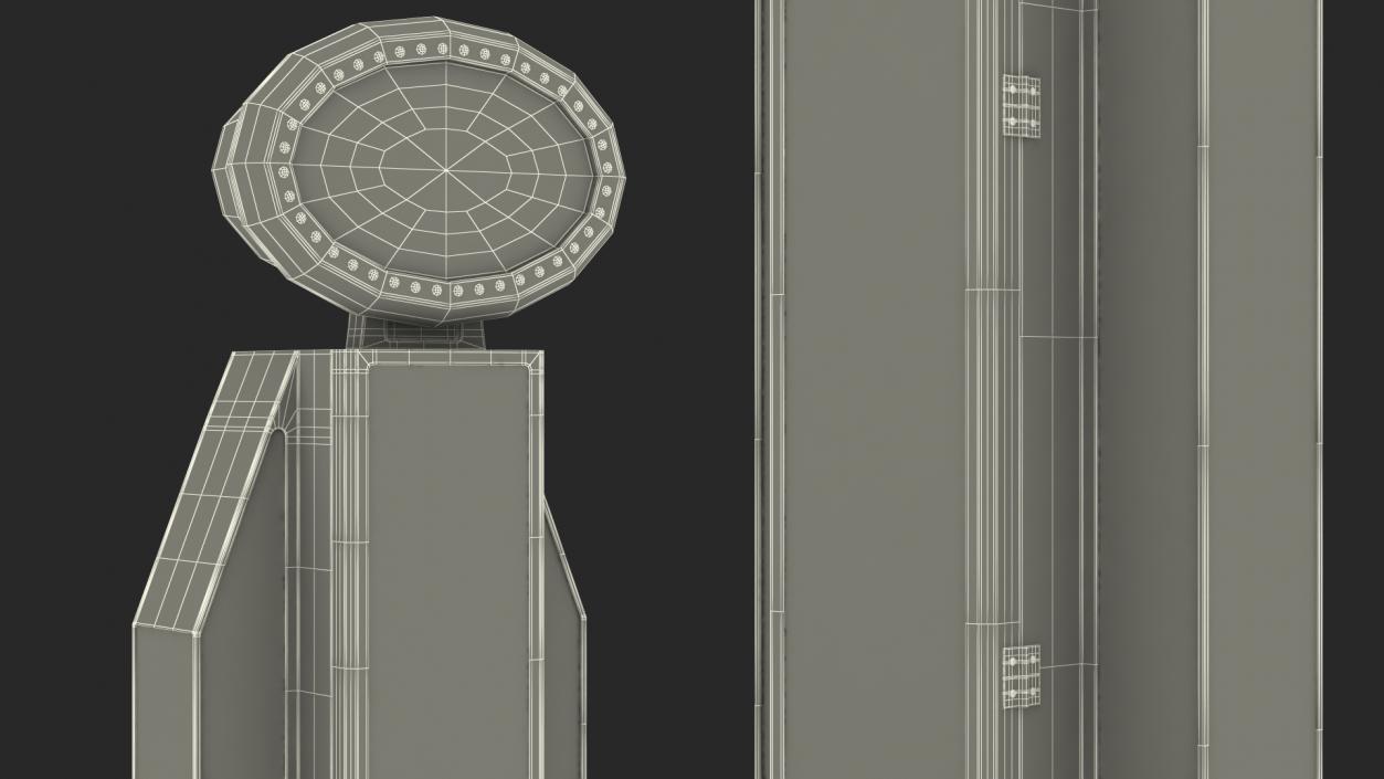 Modern High Striker Machine Switched On 3D model