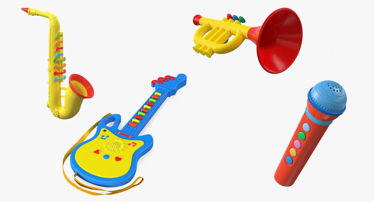 3D model Musical Toy  Instruments Collection