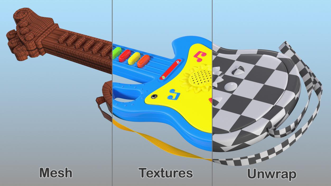 3D model Musical Toy  Instruments Collection