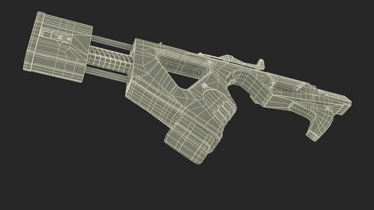 Sci-Fi SMG Yellow 3D