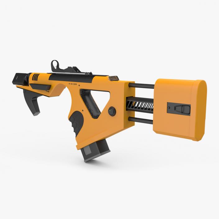 Sci-Fi SMG Yellow 3D