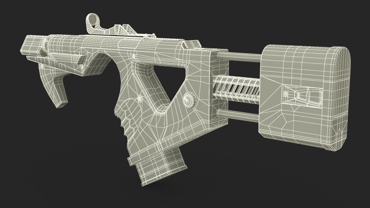 Sci-Fi SMG Yellow 3D