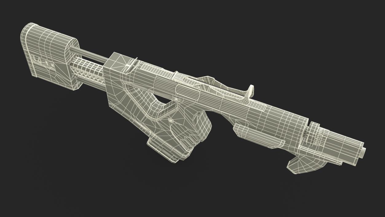 Sci-Fi SMG Yellow 3D