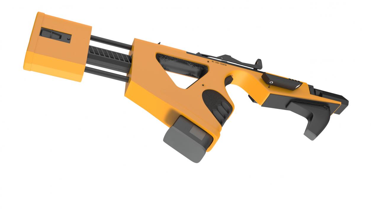 Sci-Fi SMG Yellow 3D