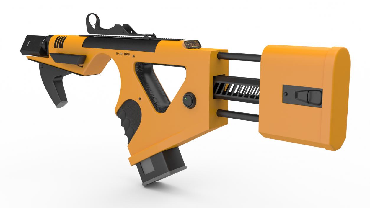 Sci-Fi SMG Yellow 3D