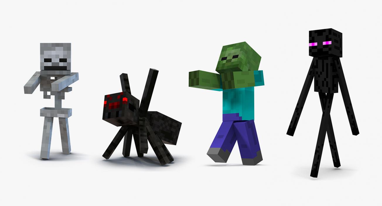 3D model Minecraft Characters Rigged Collection 2