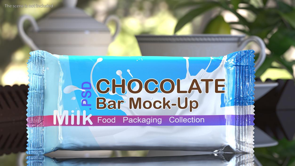 3D Milk Chocolate Bar Package Mockup model