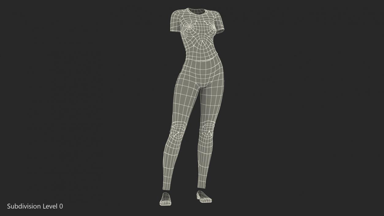 Casual Women Summer Suit 3D model