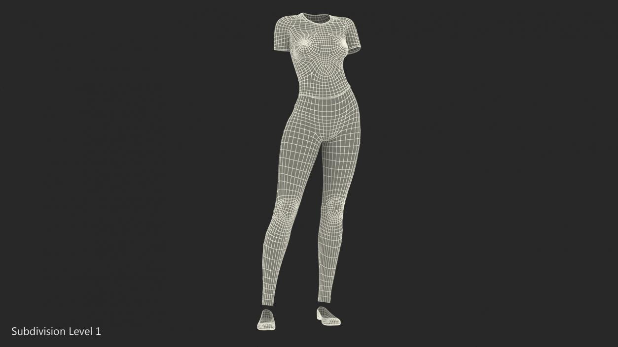 Casual Women Summer Suit 3D model