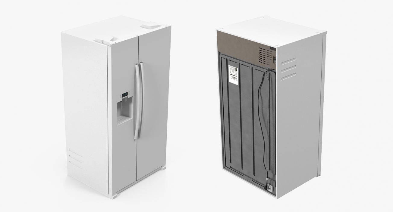 3D Refrigerator Side By Side Generic model