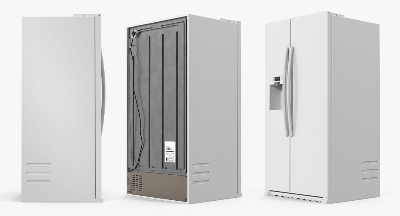 3D Refrigerator Side By Side Generic model