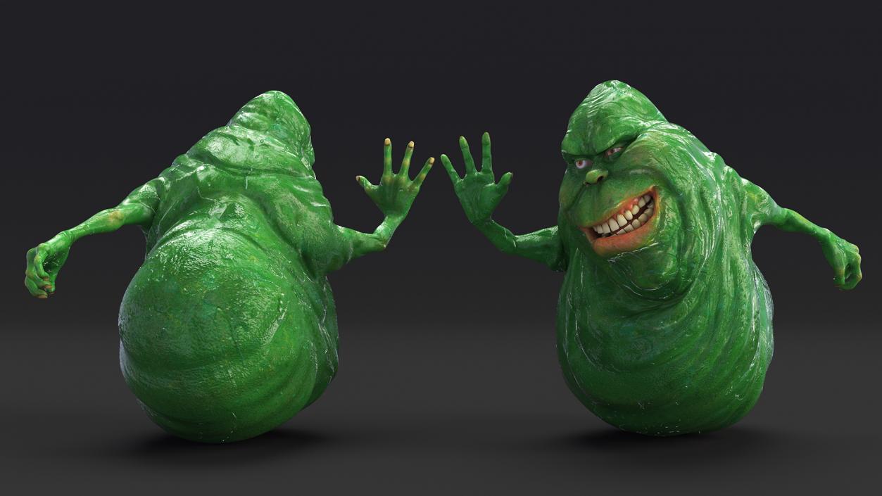 Slimer Ghost Character Rigged 3D model