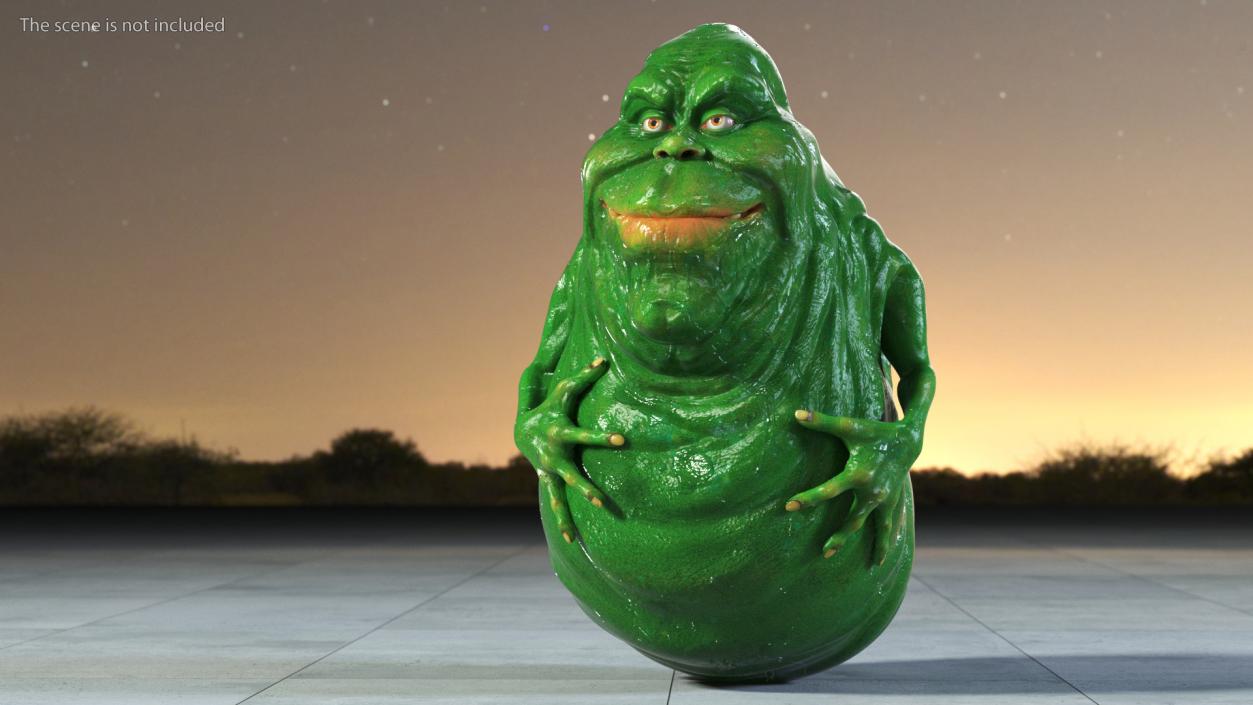 Slimer Ghost Character Rigged 3D model