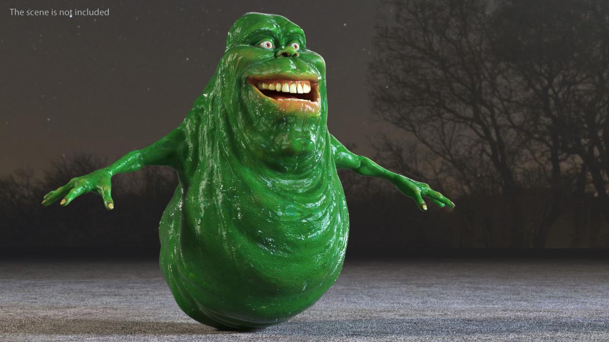 Slimer Ghost Character Rigged 3D model