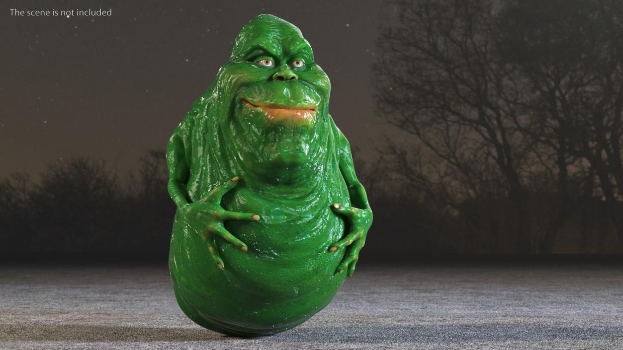 Slimer Ghost Character Rigged 3D model