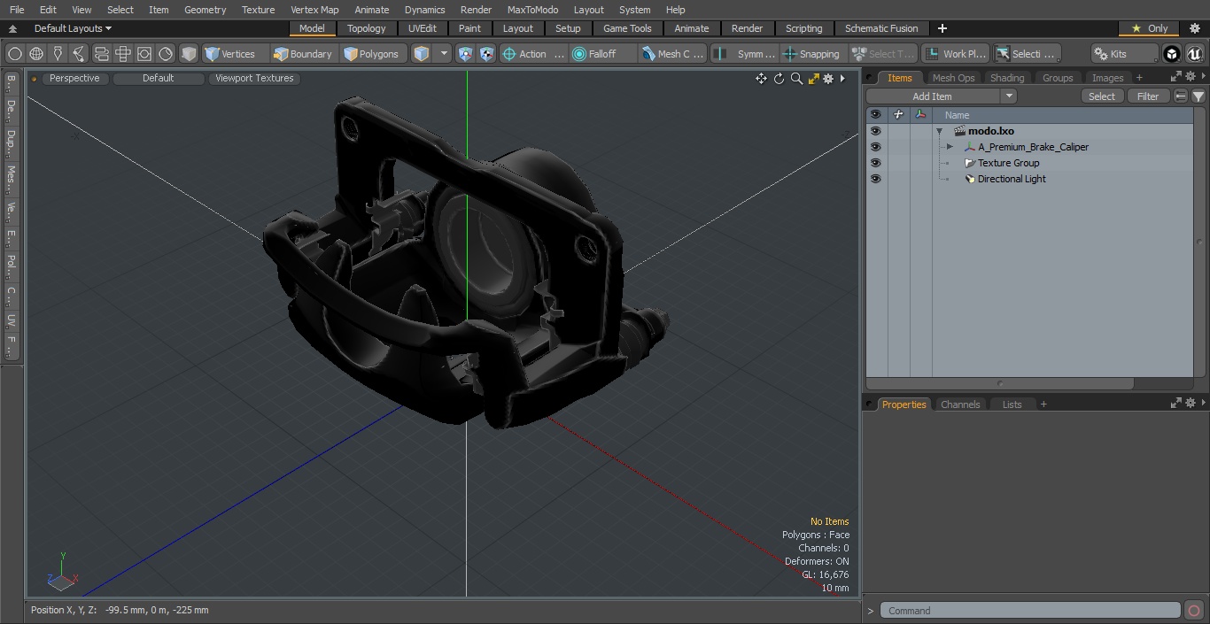 3D A-Premium Brake Caliper model