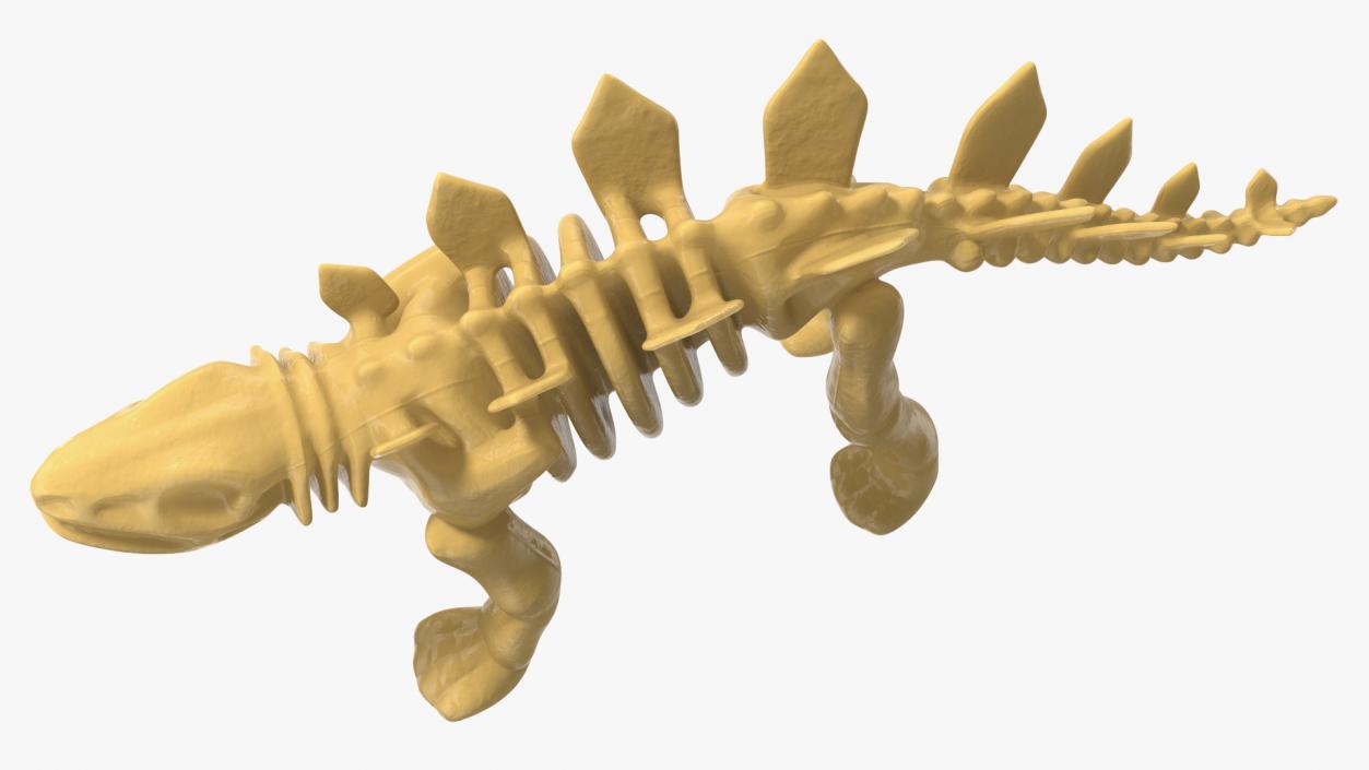 Stegosaurus Skeleton Plastic Toy 3D