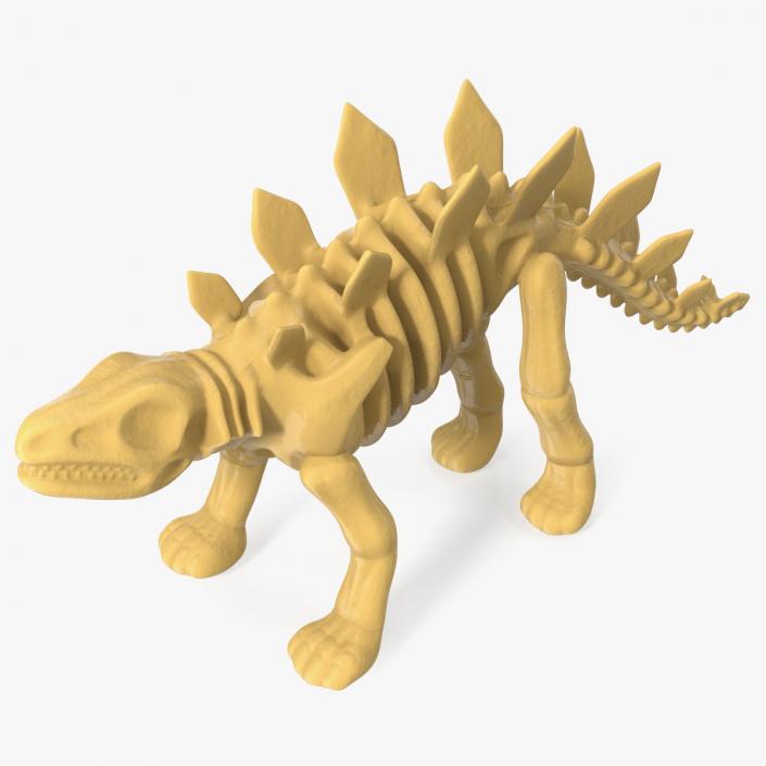 Stegosaurus Skeleton Plastic Toy 3D