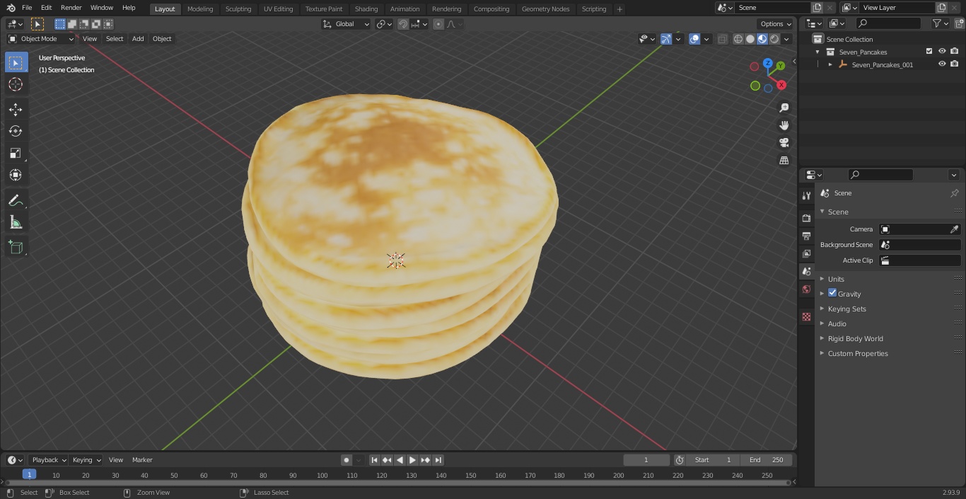 Seven Pancakes 3D model