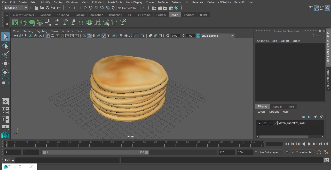 Seven Pancakes 3D model