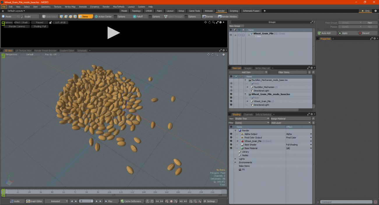 3D Wheat Grain Pile