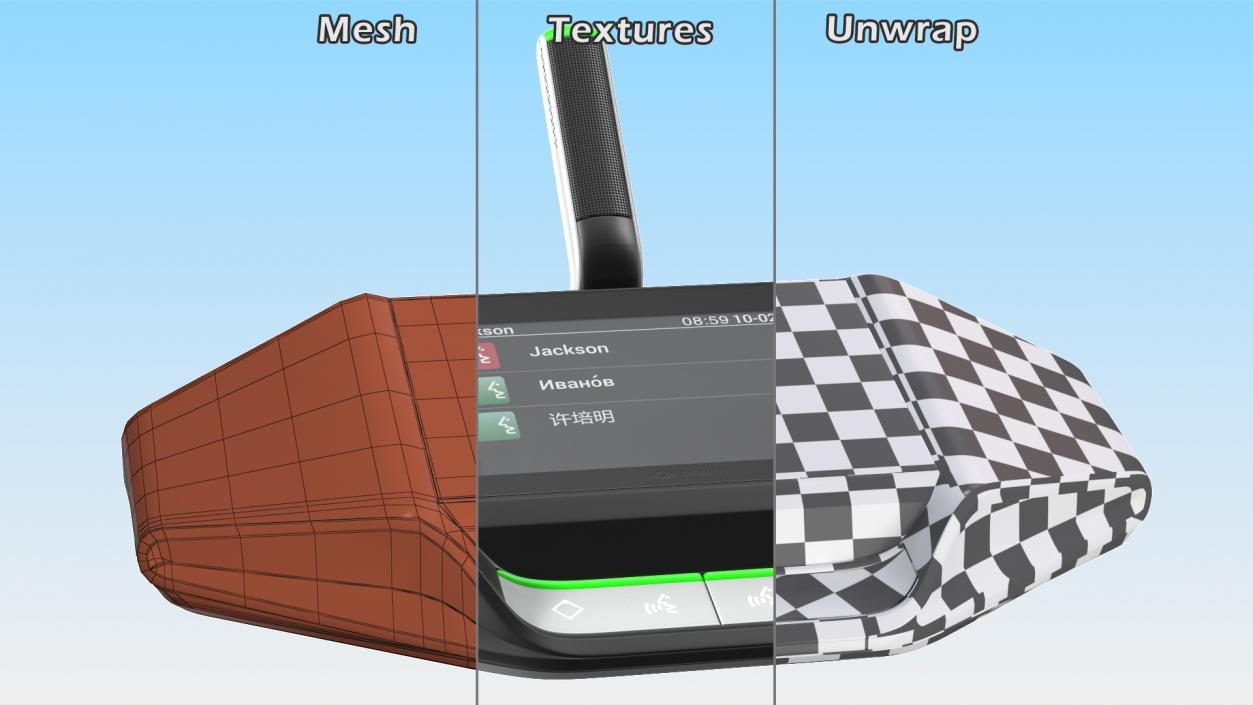 3D Wireless Discussion Device with Touchscreen model