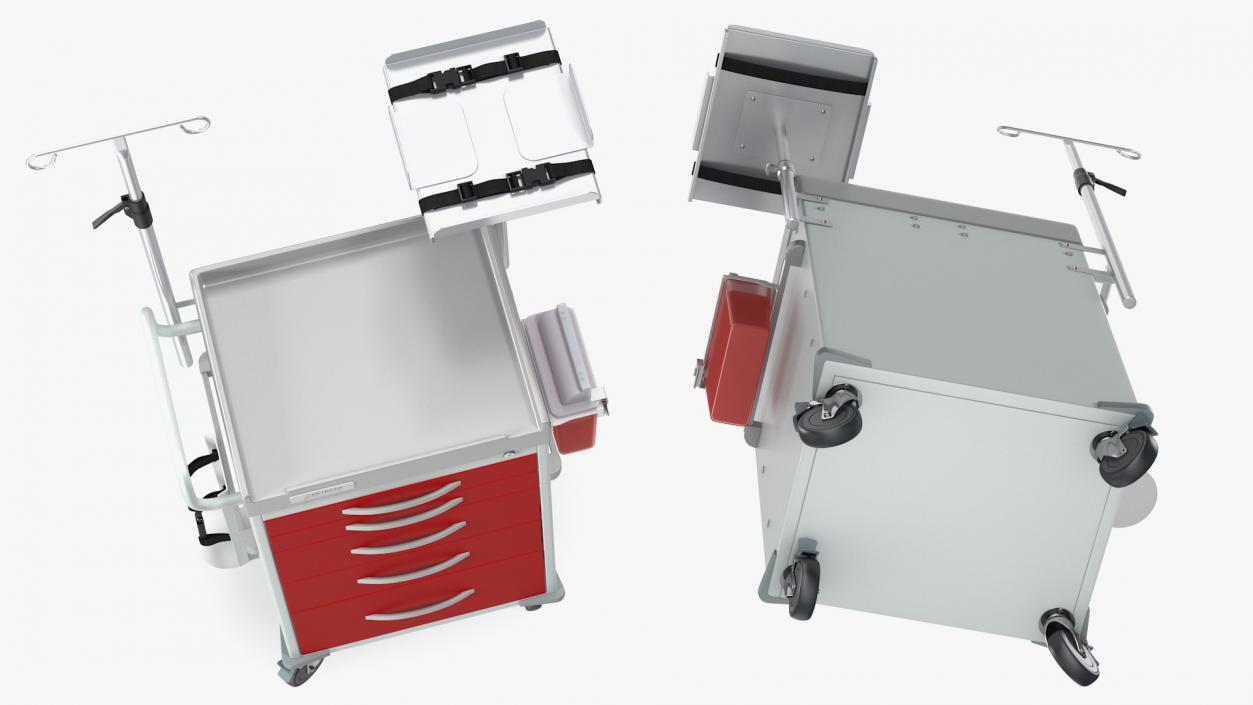 3D model Detecto Medical Cart with Defibrillator Shelf