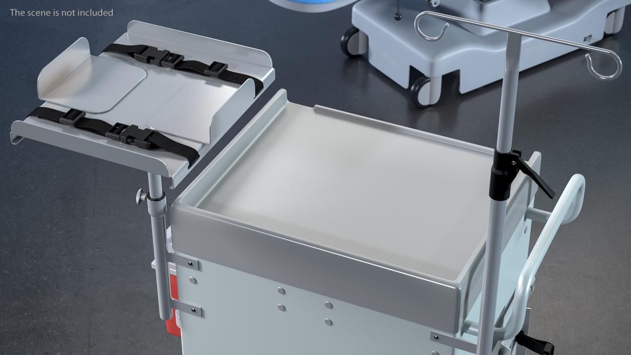 3D model Detecto Medical Cart with Defibrillator Shelf