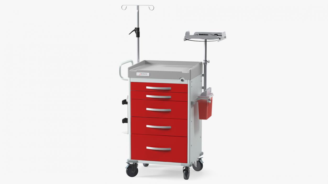 3D model Detecto Medical Cart with Defibrillator Shelf