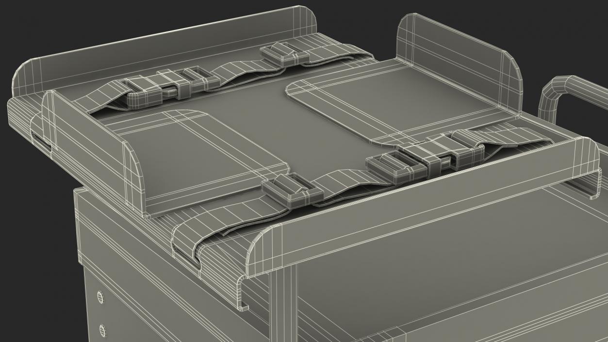 3D model Detecto Medical Cart with Defibrillator Shelf