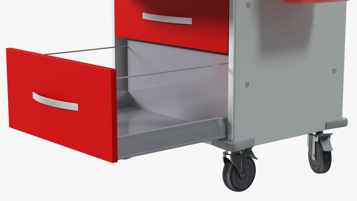 3D model Detecto Medical Cart with Defibrillator Shelf