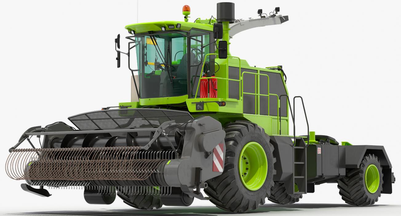 3D model Harvester Combine with Trailer