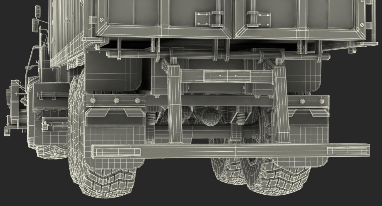 3D model Harvester Combine with Trailer