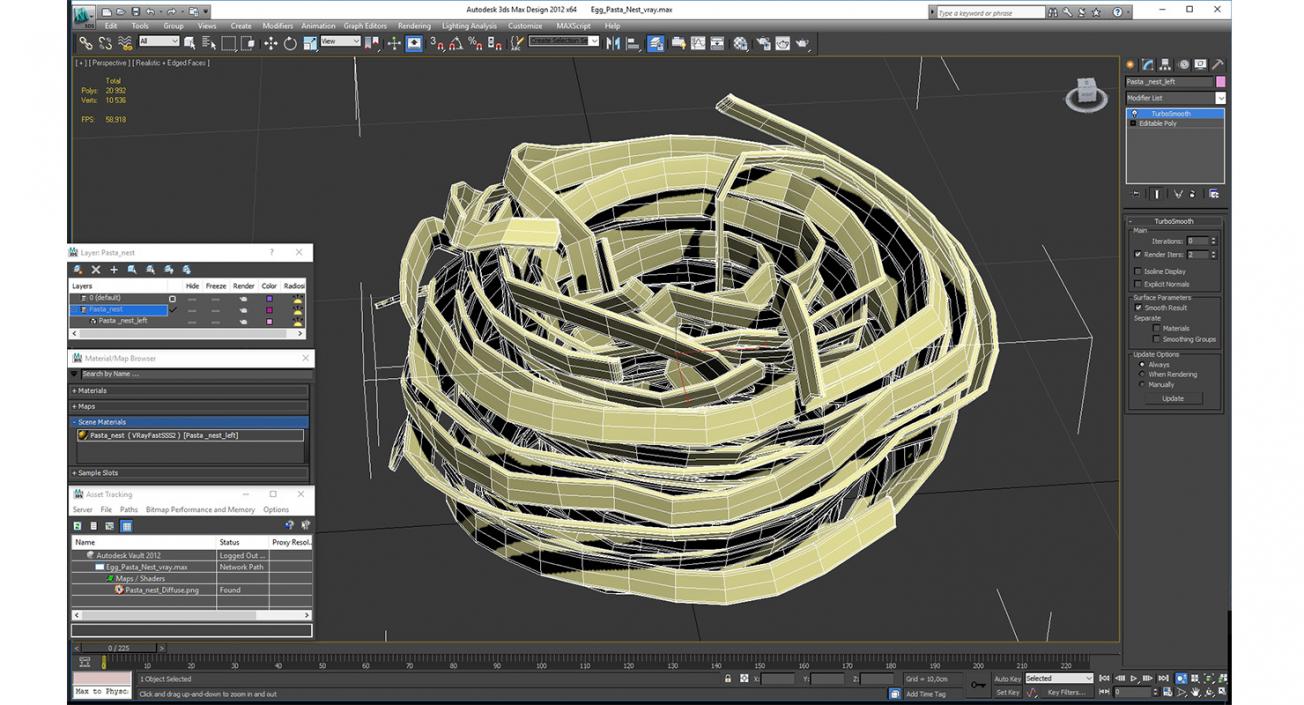 Egg Pasta Nest 3D model