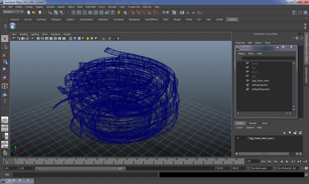 Egg Pasta Nest 3D model