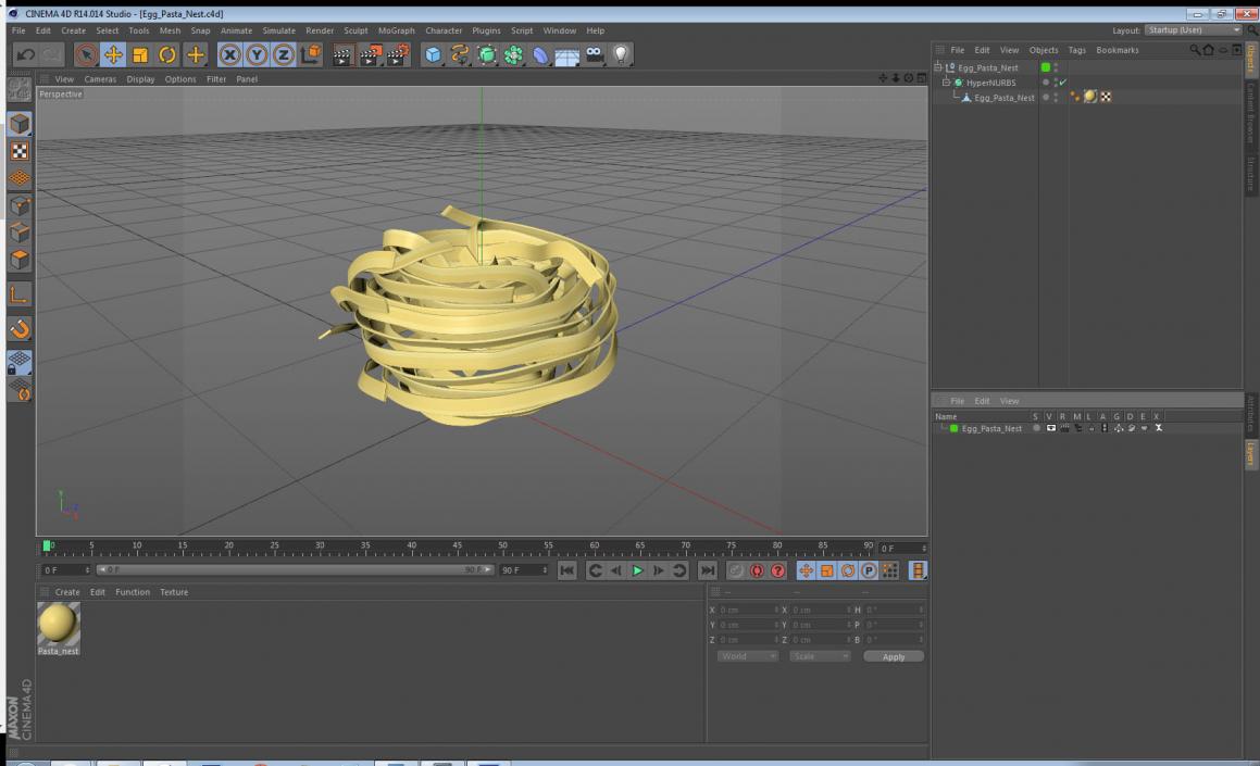 Egg Pasta Nest 3D model