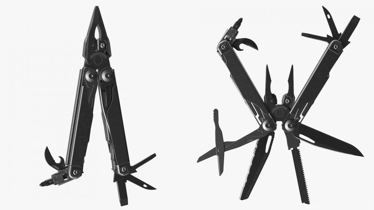 Multitool Black Rigged 3D