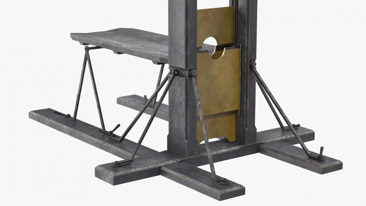 3D Antique 19th Century French Guillotine model