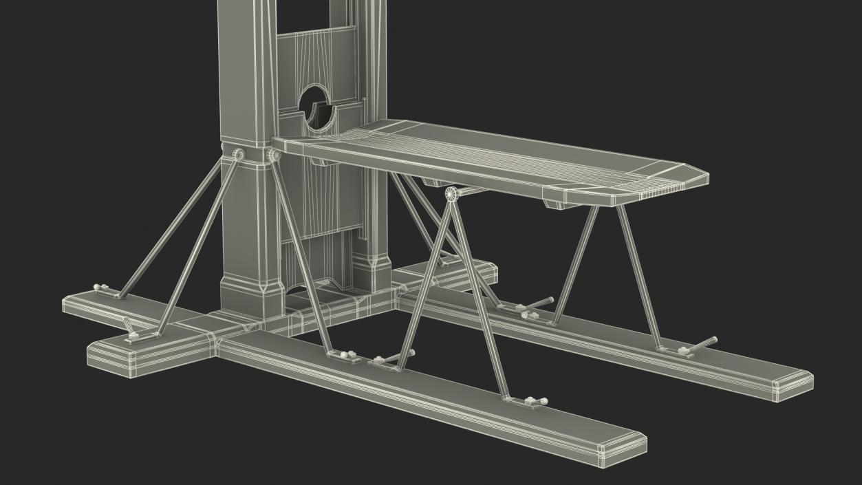 3D Antique 19th Century French Guillotine model