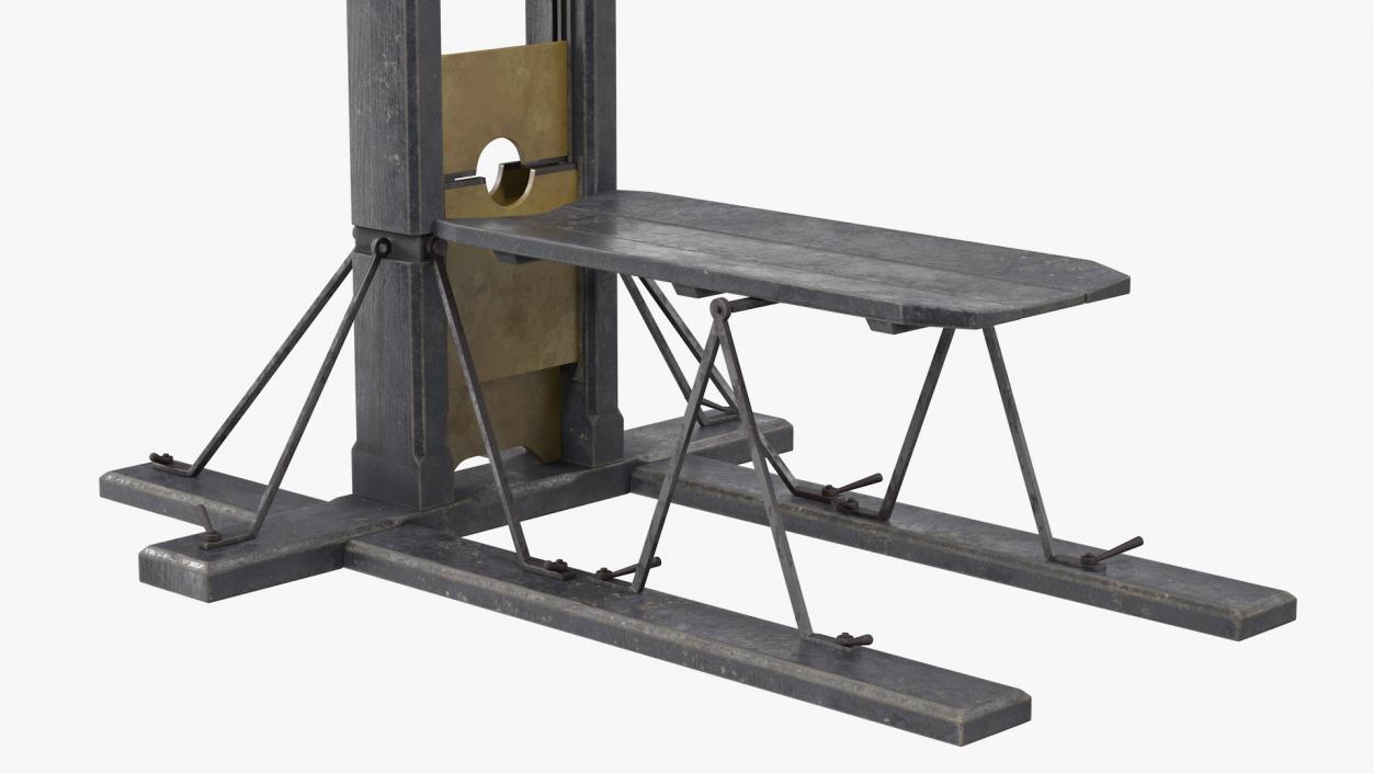 3D Antique 19th Century French Guillotine model