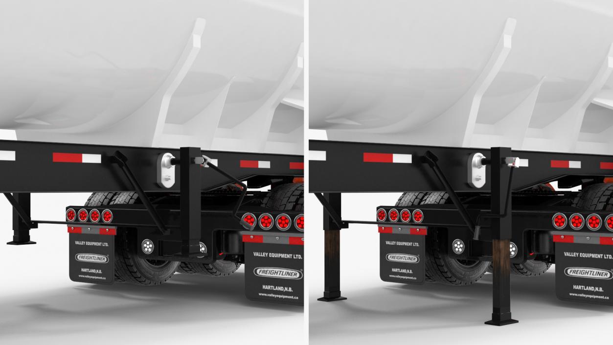 Freightliner Truck with Gas Tank Rigged 3D model