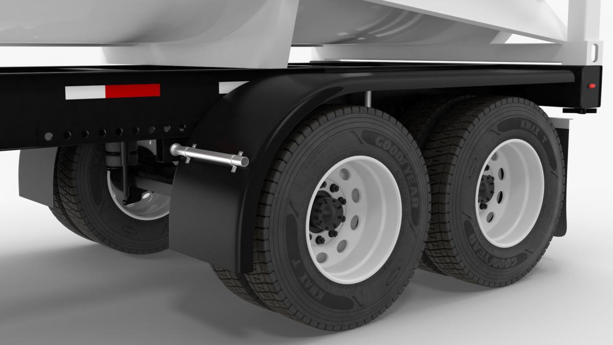 Freightliner Truck with Gas Tank Rigged 3D model