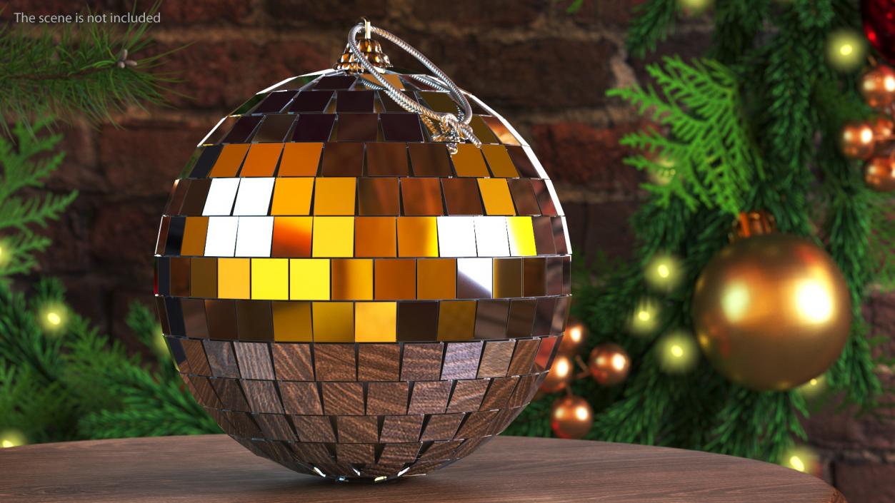 3D Xmas Tree Discoball Silver