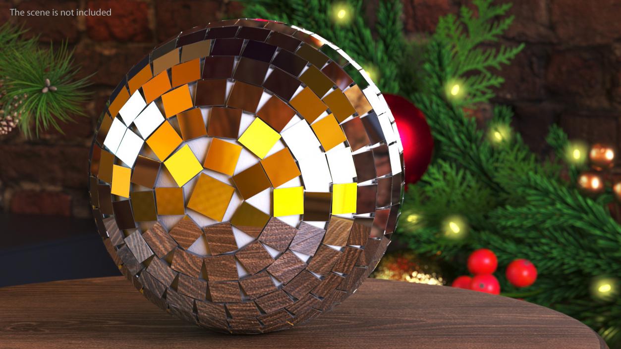 3D Xmas Tree Discoball Silver