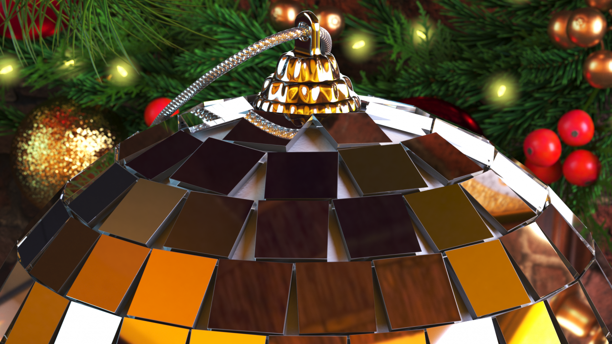 3D Xmas Tree Discoball Silver