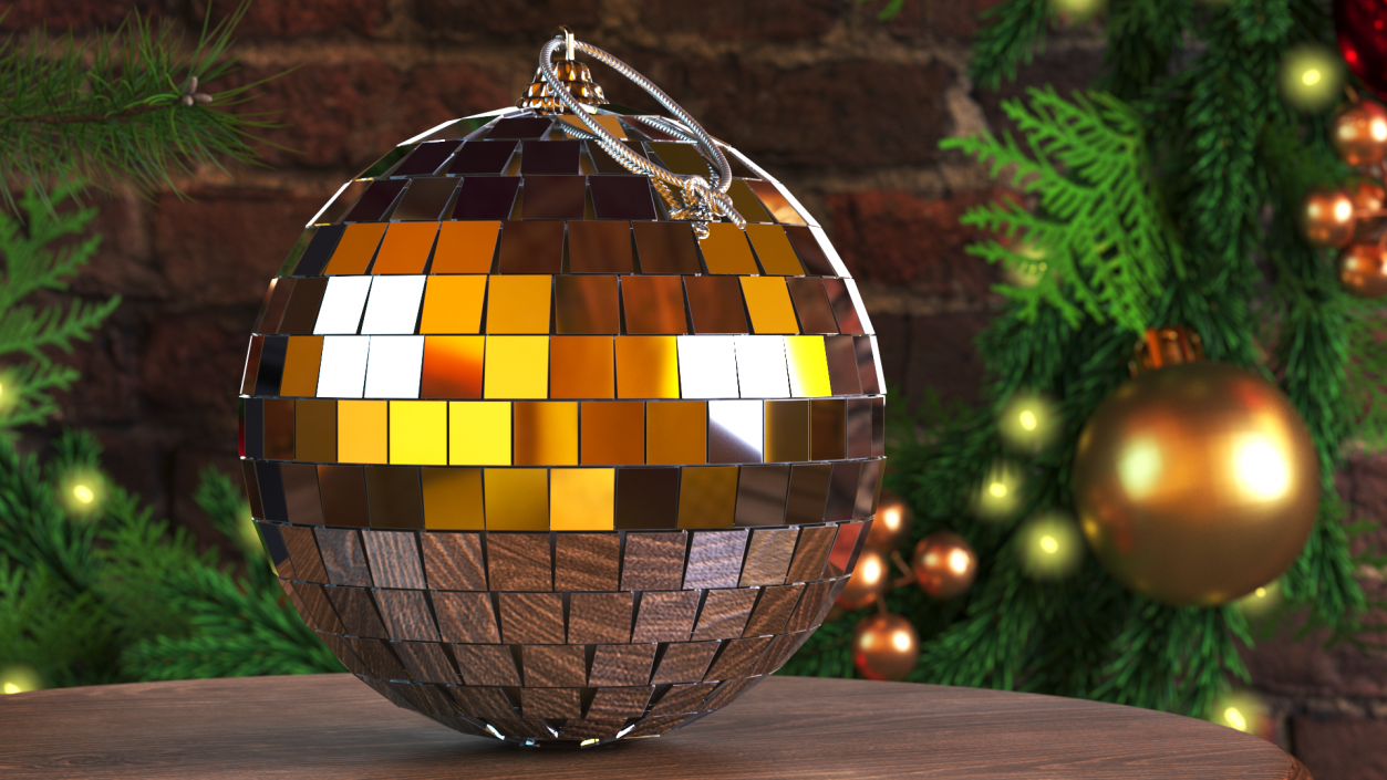 3D Xmas Tree Discoball Silver