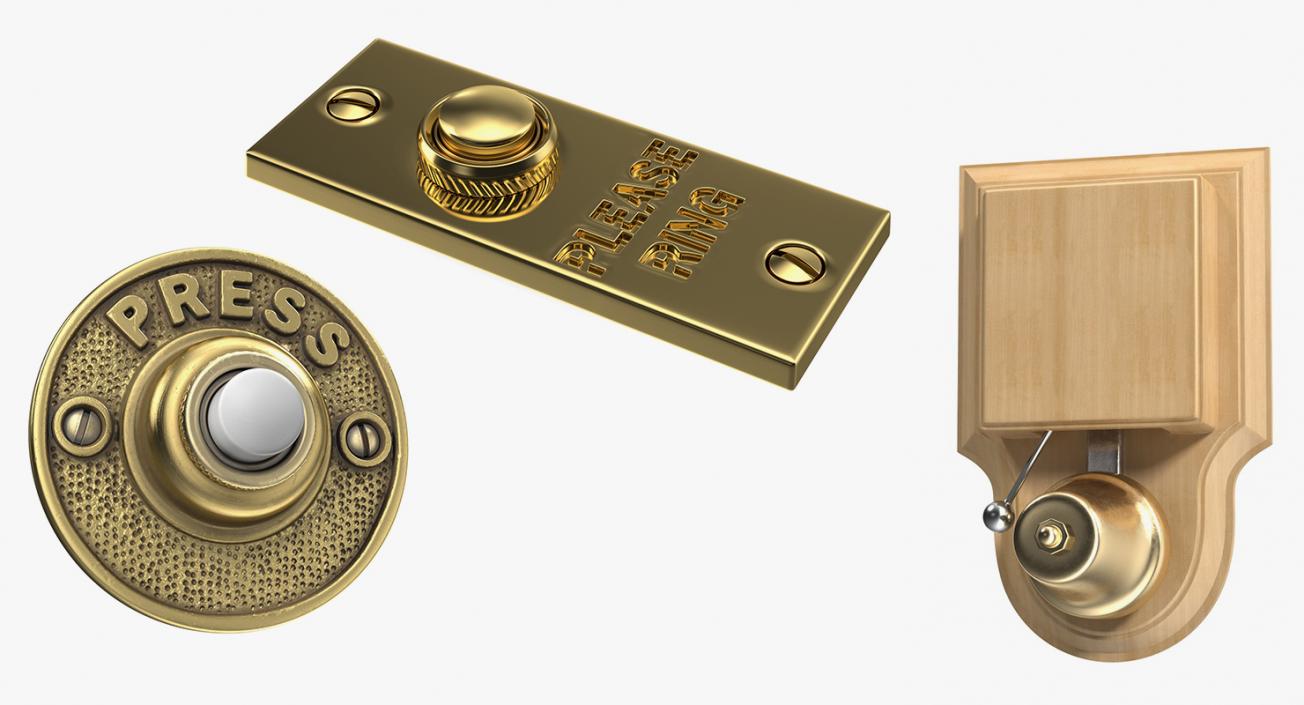 Doorbell Buttons Collection 3D