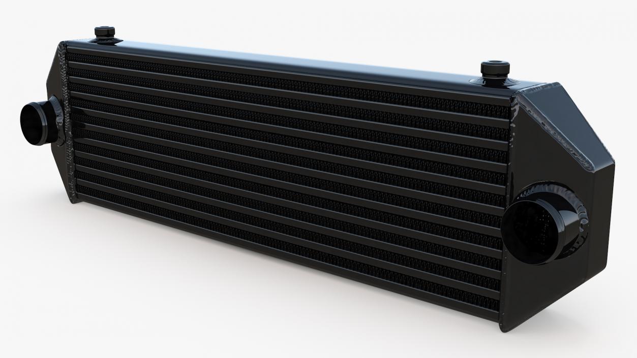 3D Black Car Intercooler Front Side Pipes model