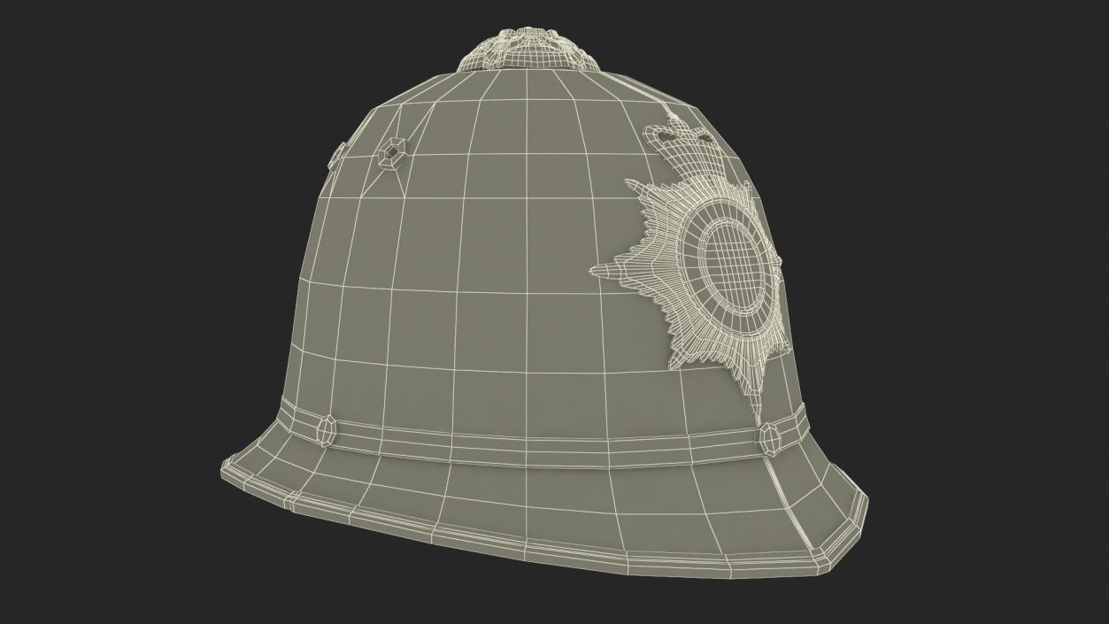 3D British Metropolitan Police Helmet Fur model